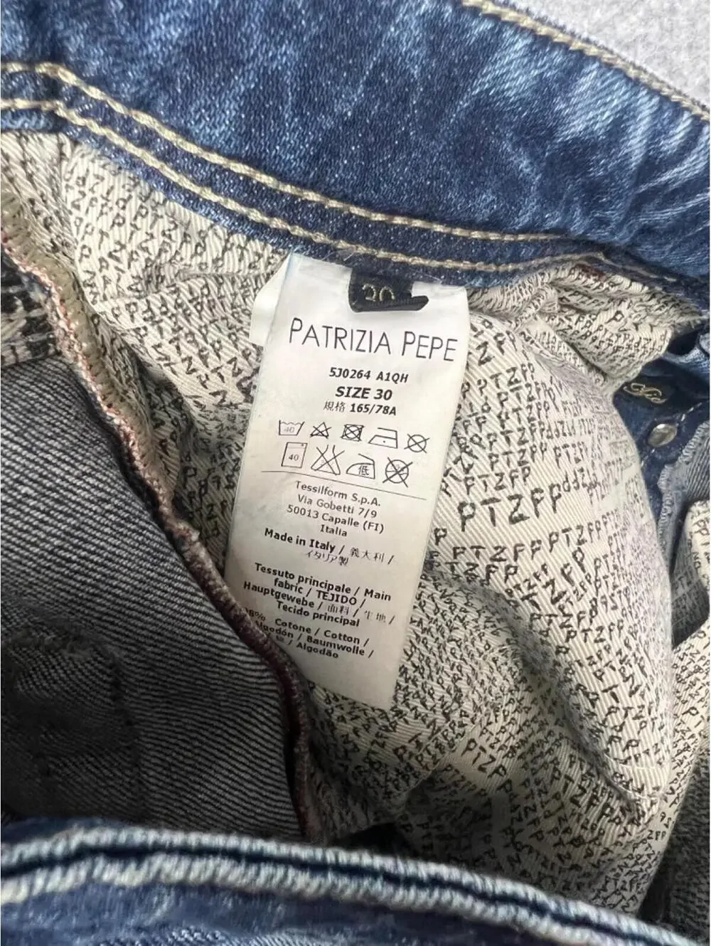 90s Vintage Patrizia Pepe PTZPP 1993 Stone Wash Straight Leg Jeans Mens Size 30